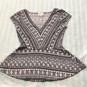 Anthropologie Deletta Peplum V-Neck